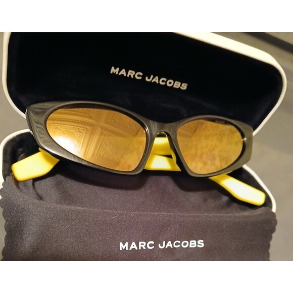 Marc Jacobs Sunglasses Yellow/Black with designer case & Cleaning Cloth main image 15